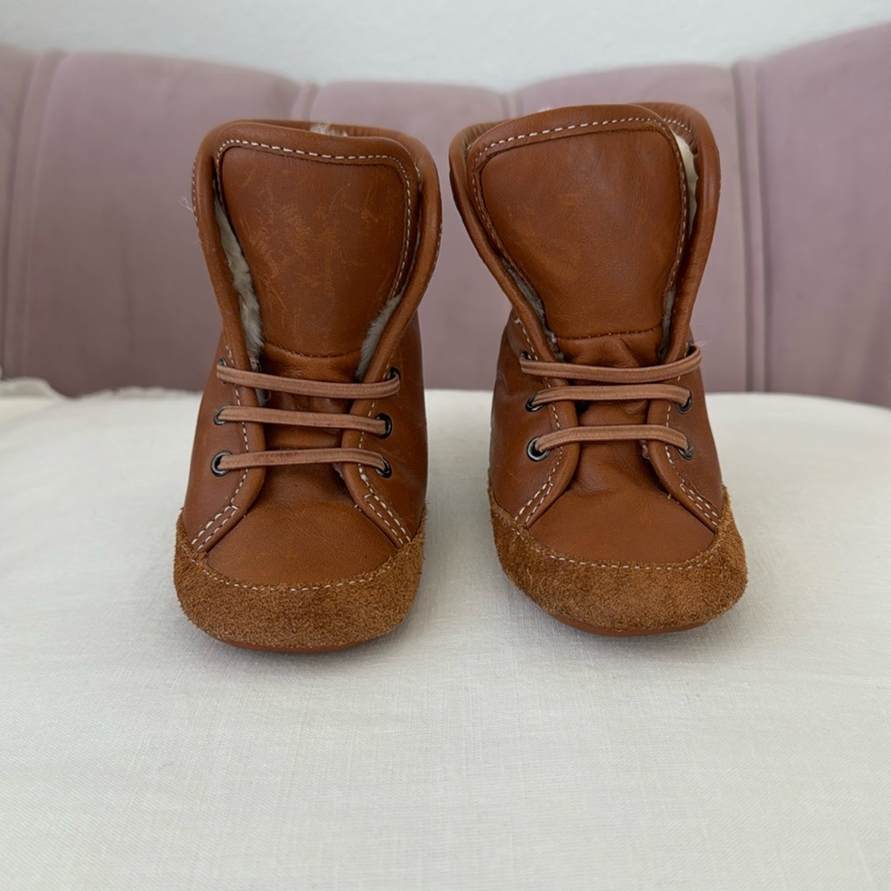 Cole Haan Faux Fur Baby Booties